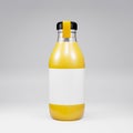 Juce bottle mockup image 3d rendering