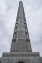 Juche Tower Tower of the Juche Idea is a monument named after the ideology of Juche introduced by Kim Il-Sung in Pyongyang Royalty Free Stock Photo