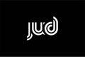 JUD Creative Unique Modern Letter Logo Design. Elegant Monogram Logo Design with Decorative Elements and Typography Royalty Free Stock Photo