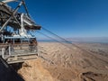 Judaean Desert and the Dead Sea seen from the Cable Car station Royalty Free Stock Photo