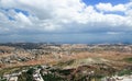 Judaean Desert near to Jerusalem, Israel. View from Herodium Herodion Fortress wall. Royalty Free Stock Photo