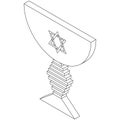 Judaic bowl, isometric 3d icon