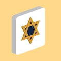 Judaica David Star Simple vector icon. Illustration symbol design template for web mobile UI element. Perfect color isometric Royalty Free Stock Photo