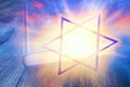 Judaism church traditional symbols . Royalty Free Stock Photo