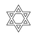 judaism religion line icon vector illustration Royalty Free Stock Photo