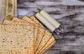 Judaism and religious torah on jewish matza on passover tallit