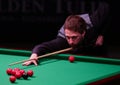 Judd Trump plays friendly tournament in Bucharest Royalty Free Stock Photo