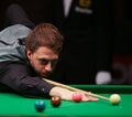 Judd Trump plays friendly tournament in Bucharest Royalty Free Stock Photo