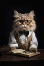 Jude: The Intelligent Feline Scholar with a Storybook Style