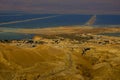 Judea Desert and Dead Sea landscape Israel Royalty Free Stock Photo