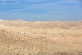 Judean Desert in clear weather, Israel. Royalty Free Stock Photo