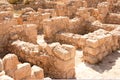 Judean Desert. The Euthymius Monastery ruins. Royalty Free Stock Photo
