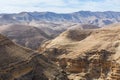 Judean Desert in clear weather, Israel. Royalty Free Stock Photo