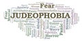 Judeophobia word cloud Royalty Free Stock Photo