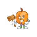 Judge apricot fruit in the cartoon shape Royalty Free Stock Photo