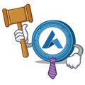 Judge Ardor coin mascot cartoon