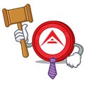 Judge Ark coin mascot cartoon