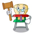 Judge baby highchair isolated on the mascot