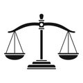 Judge balance icon, simple style