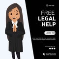 Banner design of free legal help