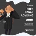 Banner design of free legal advising