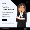 Banner design of free help legal advice