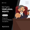 Banner design of we fights your legal rights