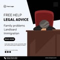 Banner design of free help legal advice