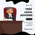 Banner design of free legal advising