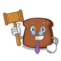Judge brown bread mascot cartoon