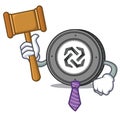 Judge Bytom coin mascot cartoon