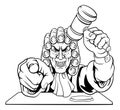 Judge Cartoon Character Royalty Free Stock Photo