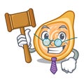 Judge chicken coxinha in shape a cartoon