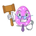 Judge color the easter eggs isolated mascot