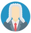 Judge Color Isolated Vector Icon that easily can be modified and edit.