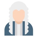 Judge Color Isolated Vector Icons that can easily modify or edit