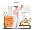 Judge concept. Court worker stand for justice and law. Judge in traditional