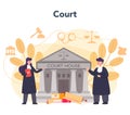 Judge concept. Court worker stand for justice and law. Judge