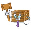 Judge crate mascot cartoon style Royalty Free Stock Photo