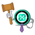 Judge Ethos coin mascot cartoon