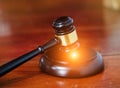 The judge gavel,Hammer of justice Royalty Free Stock Photo