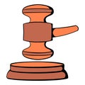 Judge gavel icon cartoon Royalty Free Stock Photo