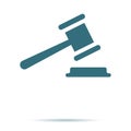 Judge Gavel icon isolated. Trendy legal symbol for website. Modern simple flat low sign. Business, i Royalty Free Stock Photo