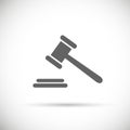 Judge gavel icon. Pictogram of auction . Vector justice symbol Royalty Free Stock Photo