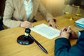 Judge gavel with Justice lawyers, Businessman in suit Royalty Free Stock Photo