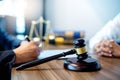 Judge gavel with Justice lawyers Royalty Free Stock Photo