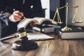 Judge gavel with Justice lawyers, Lawyer or Judge counselor work Royalty Free Stock Photo