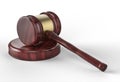 Symbol of Justice: Wooden Judge Gavel for Law and Justice Concept