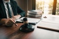 Judge is giving advice on client trial laws that have serious consequences for clients Royalty Free Stock Photo