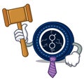 Judge golem coin mascot cartoon